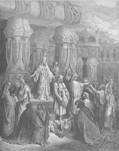 Ciro restituisce i vasi del Tempio da Gustave Dore